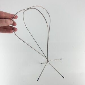 Antique Vintage Wire Millinery Hat/Wig Display Store Stand 12" Tall Metal Rubber